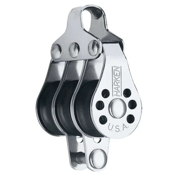 Poulie Micro Block triple 22 mm, idéale pour planches à voile et dériveurs, ultra-compacte et légère.
