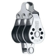 Micro Block triple Ringot 22 mm en acier inoxydable avec trois poulies, léger et compact pour voiles.