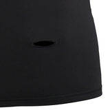 Overtop FLOW VORTEX RASHGUARD en tissu noir avec ouverture pour le passage du harnais.