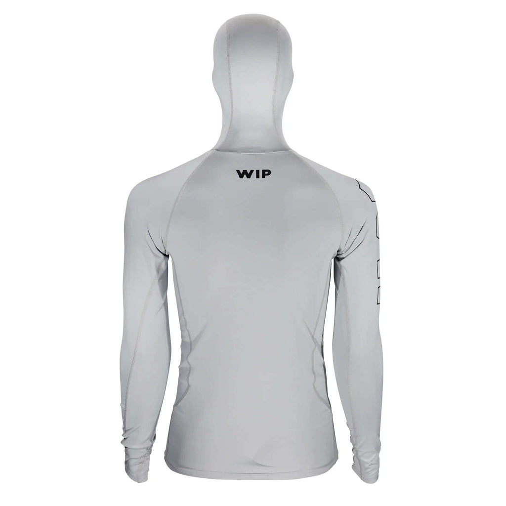 Overtop HOODED UV RASHGUARD LONG SLEEVE arrière avec cagoule et manches longues, conçu pour sports aquatiques.