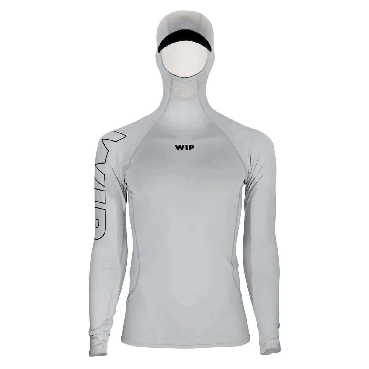 Overtop HOODED UV RASHGUARD LONG SLEEVE en polyamide spandex léger avec cagoule intégrée pour protection UV.