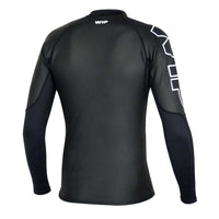 Veste longue hybride adaptée toutes saisons, vue arrière, matériaux performants pour protection contre le vent et l'eau.