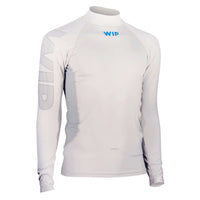 Overtop LONG SLEEVE RASHGUARD GREY en tissu polyamide spandex, protection solaire UV +50, coupe ergonomique.