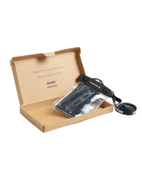 Pochette étanche pour téléphone portable Rooster dans son emballage, avec fenêtre ClearView pour accès facile.