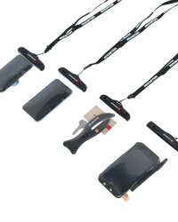 Pochette étanche pour téléphone portable avec fenêtres ClearView™ et dispositif de sécurité Rooster.