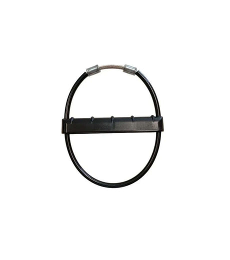Poignée de trapèze souple J&H en inox avec revêtement PVC et poignée en plastique, dimensions 130mm x 150mm.