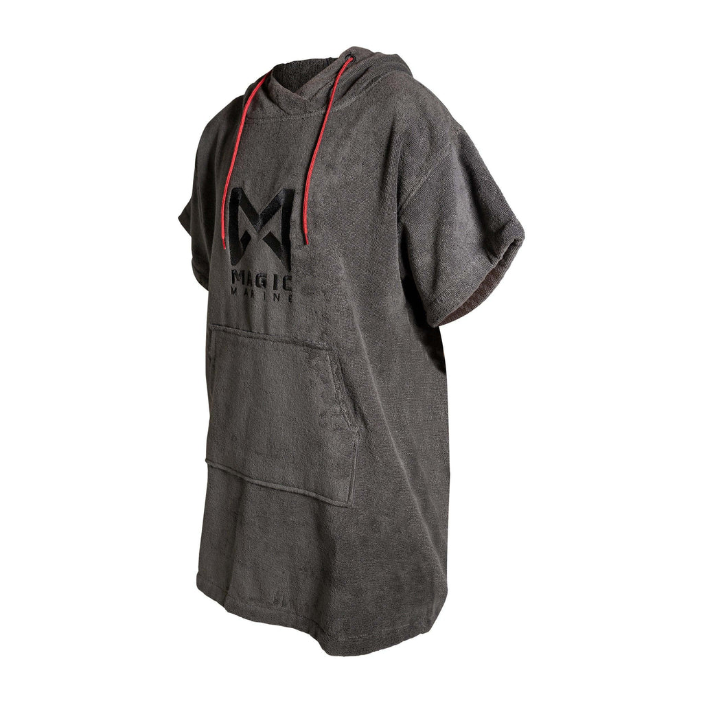 Poncho Junior pratique en tissu doux avec capuche et poche avant, idéal pour se changer après la baignade.