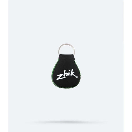 Porte-clés flottant Zhik en néoprène noir avec anneau en métal, conception sécurisée pour clés.