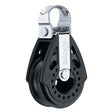 Poulie Carbo 29 mm-tête fixe à 90°. Pouliette légère avec un réa de 29 mm et une charge de travail maximale de 150 kg.