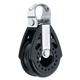 Poulie Carbo 29 mm-tête fixe à 90°. Pouliette légère avec un réa de 29 mm et une charge de travail maximale de 150 kg.