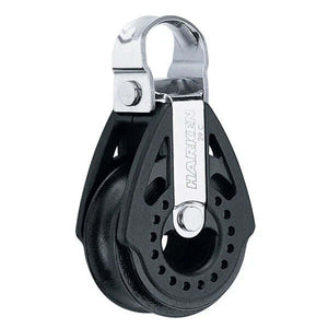Poulie Carbo 29 mm-tête fixe à 90°. Pouliette légère avec un réa de 29 mm et une charge de travail maximale de 150 kg.