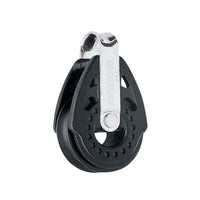 Poulie Carbo à anse 29 mm, robuste et légère, idéale pour voiliers modernes, Ø du réa : 29 mm, poids : 23 g.