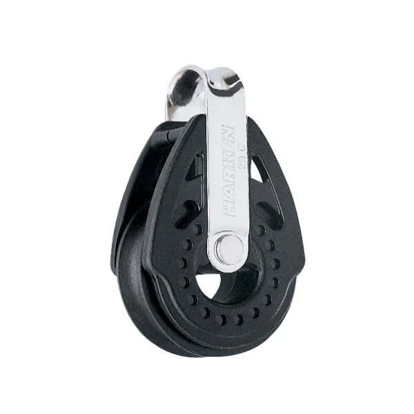 Poulie Carbo à anse 29 mm, robuste et légère, idéale pour voiliers modernes, Ø du réa : 29 mm, poids : 23 g.