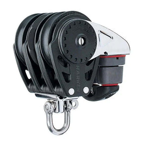 Poulie Carbo 57 tripl. Ratcha/taq de Harken avec réa et capteur de charge pour navigation sportive.