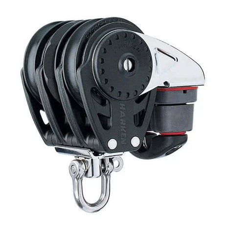 Poulie Carbo 57 tripl. Ratcha/taq de Harken avec réa et capteur de charge pour navigation sportive.