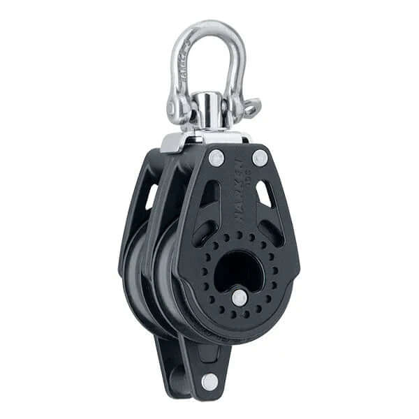 Poulie Carbo double 40 mm à Ringot, conçue pour un faible coefficient de friction et robustesse.