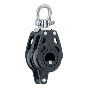 Poulie Carbo double 40 mm à Ringot, conçue pour un faible coefficient de friction et robustesse.