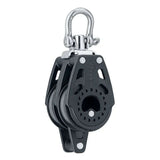 Poulie Carbo double 40 mm à Ringot, conçue pour un faible coefficient de friction et robustesse.