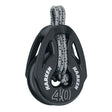 Poulie Carbo T2 lashing 40 mm de Harken avec corde grise, légère et résistante, idéale pour l'ajustement des voiles.