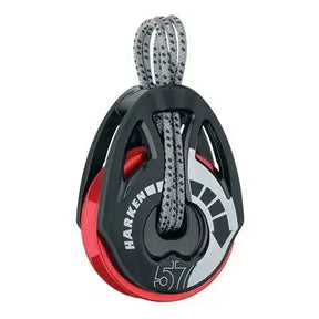Poulie Carbo T2 lashing Ratcha. 57 mm RED avec cordage et design léger pour dériveurs et voiliers.