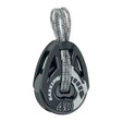 Poulie Carbo T2 lashing Ratchamatic 40 mm avec cordage pour réglage des écoutes sur voiliers de régate.