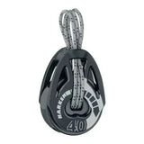 Poulie Carbo T2 lashing Ratchamatic 40 mm avec cordage pour réglage des écoutes sur voiliers de régate.