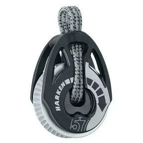 Poulie Carbo T2 lashing Ratchamatic 57 mm - GRIP x 2 avec corde grise et design Harken
