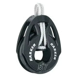 Poulie Carbo T2 loop 57 mm avec corde blanche intégrée, conçue en matériaux composites pour légèreté et résistance.