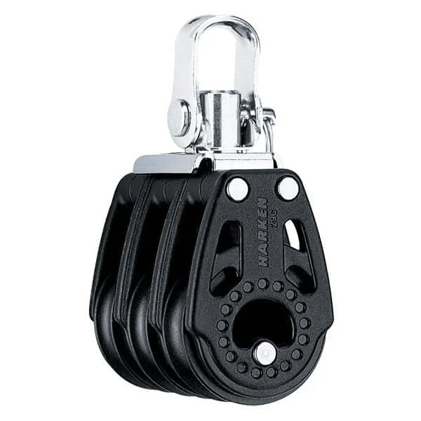 Poulie Carbo triple 29 mm, structure compacte, charge de travail maximale de 449 kg, poids de 74 g.