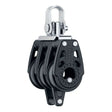 Poulie Carbo triple Ringot 29 mm avec trois réas, conçue pour un contrôle précis en navigation.