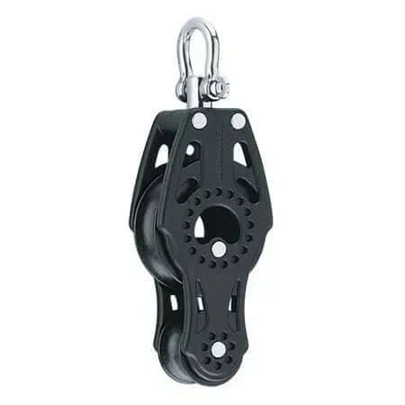Poulie Carbo violon 57mm de Harken, conçue pour un réglage fluide et sécurisé, avec un diamètre de réa de 57 mm.