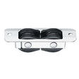Bullet dble encast.29 plat. inox, poulie double en inox, guidage fiable et léger pour systèmes de réglage.