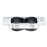 Bullet dble encast.29 plat. inox, poulie double en inox, guidage fiable et léger pour systèmes de réglage.