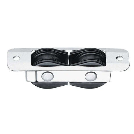 Bullet dble encast.29 plat. inox, poulie double en inox, guidage fiable et léger pour systèmes de réglage.