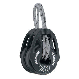 Poulie double T2 lashing 29 mm, système de fixation par transfilage noué ou épissé, léger et robuste.