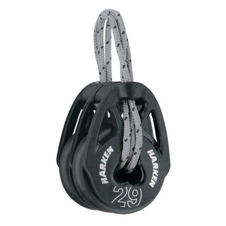 Poulie double T2 lashing 29 mm, système de fixation par transfilage noué ou épissé, léger et robuste.