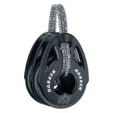 Poulie double T2 lashing 57 mm avec cordage, spécifications techniques, dimension de réa 57 mm, poids 107,5 g.