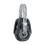 Poulie FLY étroite 18 mm avec cordage technique et roulements à billes en acier, performance optimale.