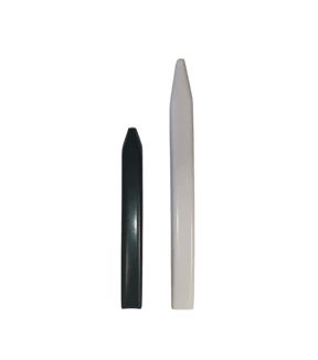 Protège ridoir noir et blanc, longueur 180 mm, matériau PVC haute résistance.