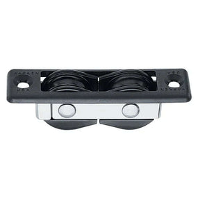 Bullet double à encastrer 29 mm, poulie encastrée Harken avec réa de 29 mm, longueur totale de 95 mm et poids de 50 g.