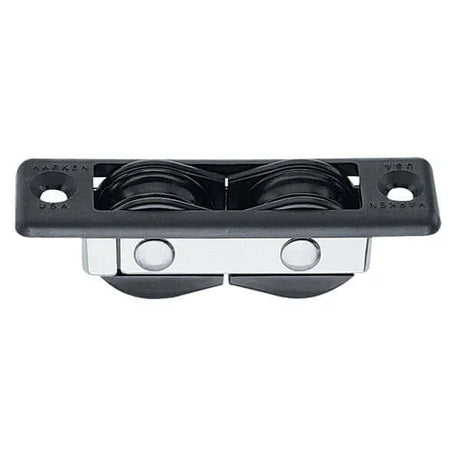 Bullet double à encastrer 29 mm, poulie encastrée Harken avec réa de 29 mm, longueur totale de 95 mm et poids de 50 g.