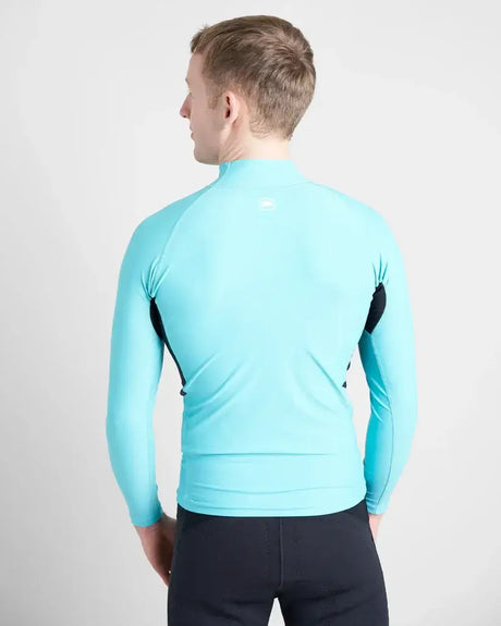 Rash Top-Long Sleeved view from the back, showcasing the technical design and fabric for sun protection.