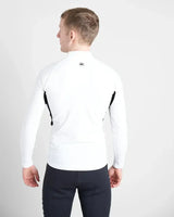 Rash Top-Long Sleeved blanc, vue de dos, pour protection solaire et activités nautiques.