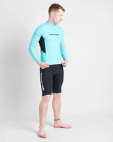 Rash Top-Long Sleeved en lycra spandex, protection UV50+, adapté pour activités nautiques et sportives.