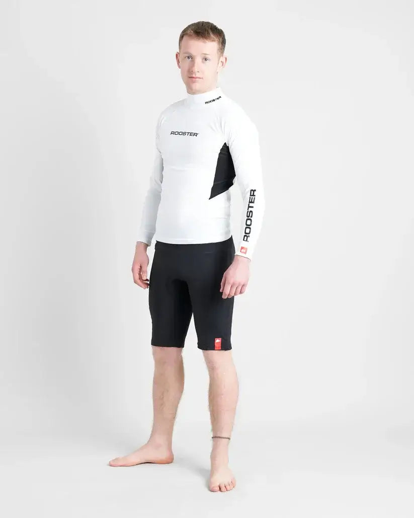 Rash Top-Long Sleeved en lycra spandex, protection UV50+, adapté aux activités nautiques et sportives.