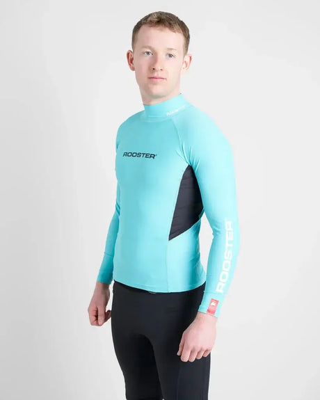 Rash Top-Long Sleeved en lycra spandex avec protection UV50+ pour activités nautiques.