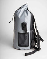 Sac à dos imperméable 35L de Rooster, conçu en PVC mylar 500D, avec compartiment principal et résistance à l'eau.