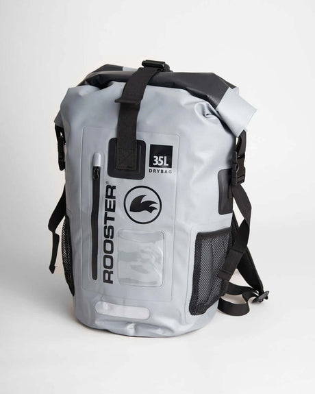 Sac à dos imperméable 35L Rooster, conçu en PVC mylar 500D avec résistance à l’eau, idéal pour les aventures.