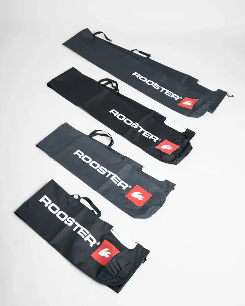 Sac à voile Rooster en différents modèles, conçus pour le transport et la protection des voiles de dériveurs.