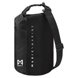 Sac étanche Dry Tube 10L en polyester étanche, noir, avec sangle de portage ajustable.
